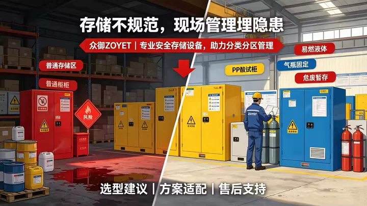众御 ZOYET 工业安全存储设备，破解企业物料存放合规难题